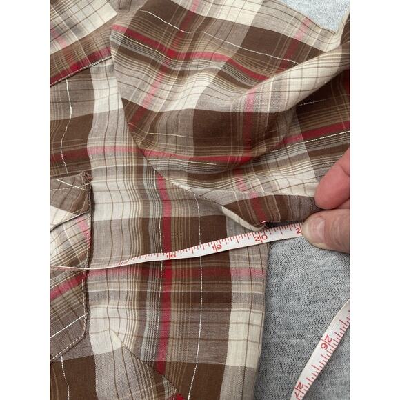 VTG H Bar C Ranchwear Men's Pearl Snap Shirt Permanent Press Long Tail USA - Picture 15 of 16